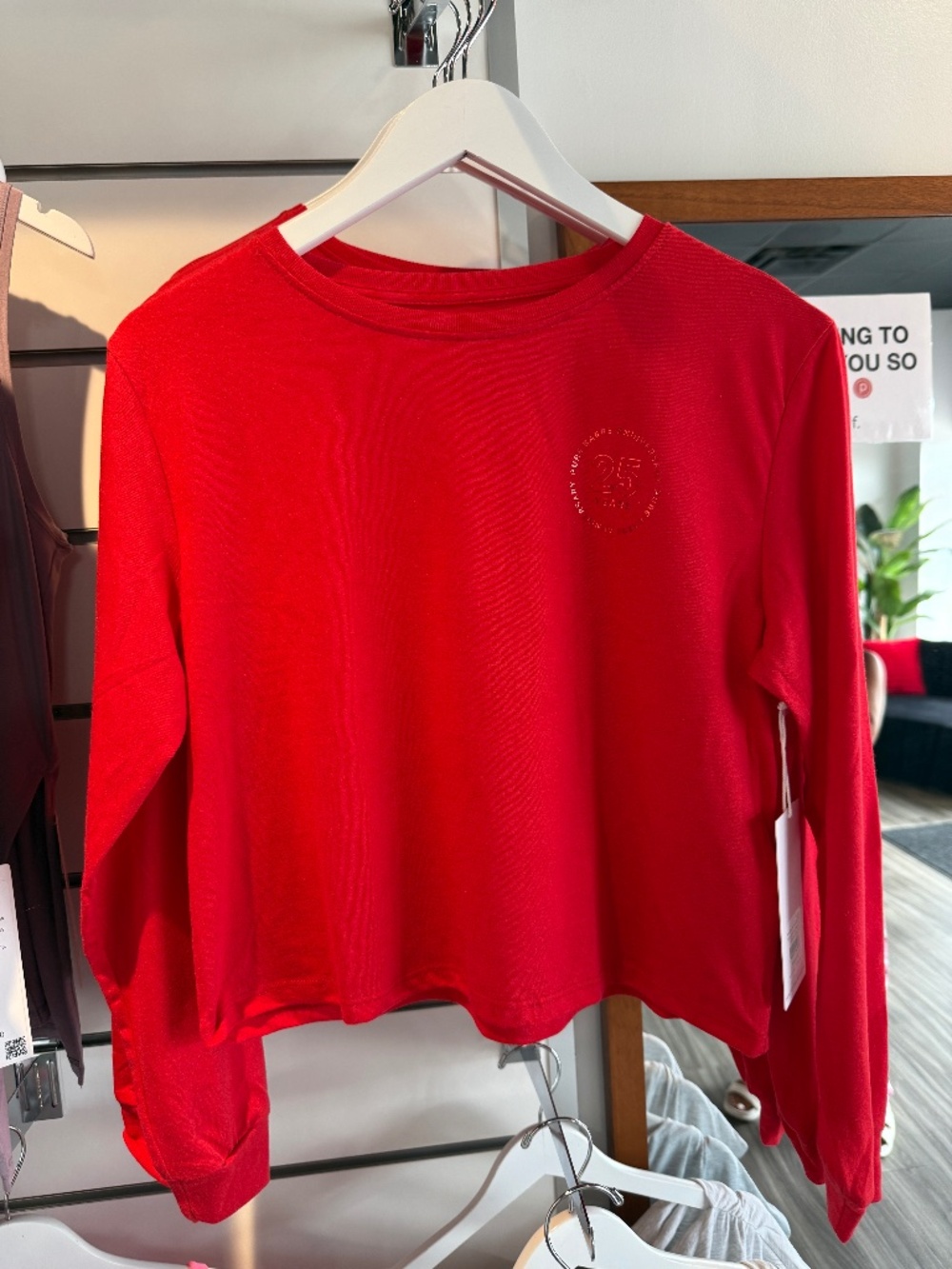 NWT Tavi Active Pure Barre 25th Anniversary Long-Sleeve Tee